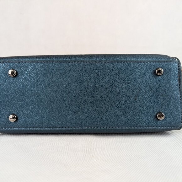 CHARLES & KEITH Teal Chain Handle Tote Bag Shoulder Bag - Picture 8 of 15